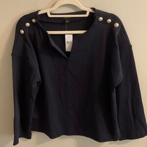 Navy Ann Taylor Shirt - NWT